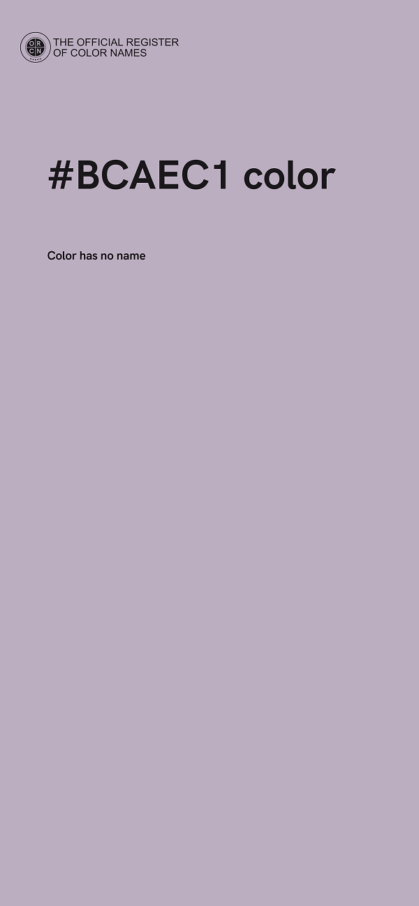 #BCAEC1 color image