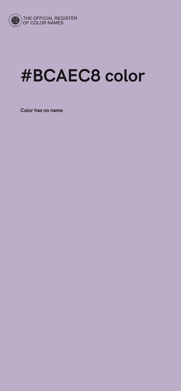 #BCAEC8 color image