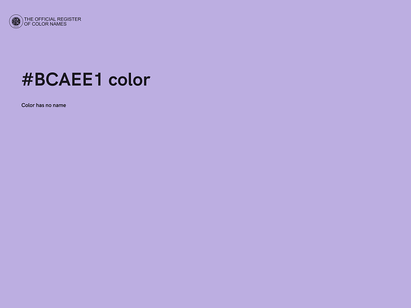 #BCAEE1 color image