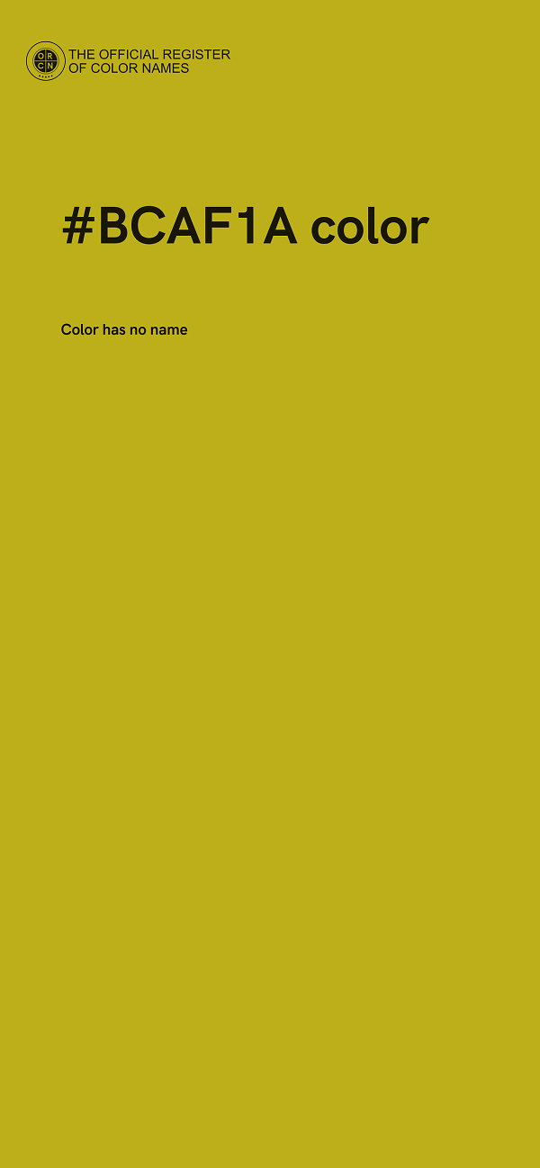 #BCAF1A color image