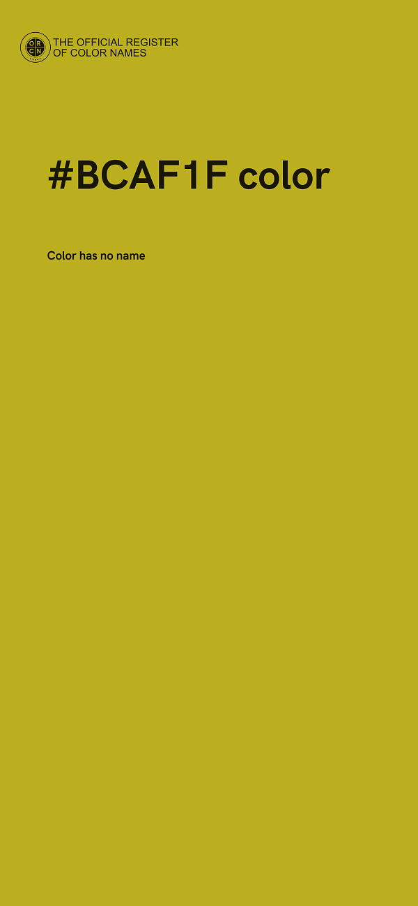 #BCAF1F color image