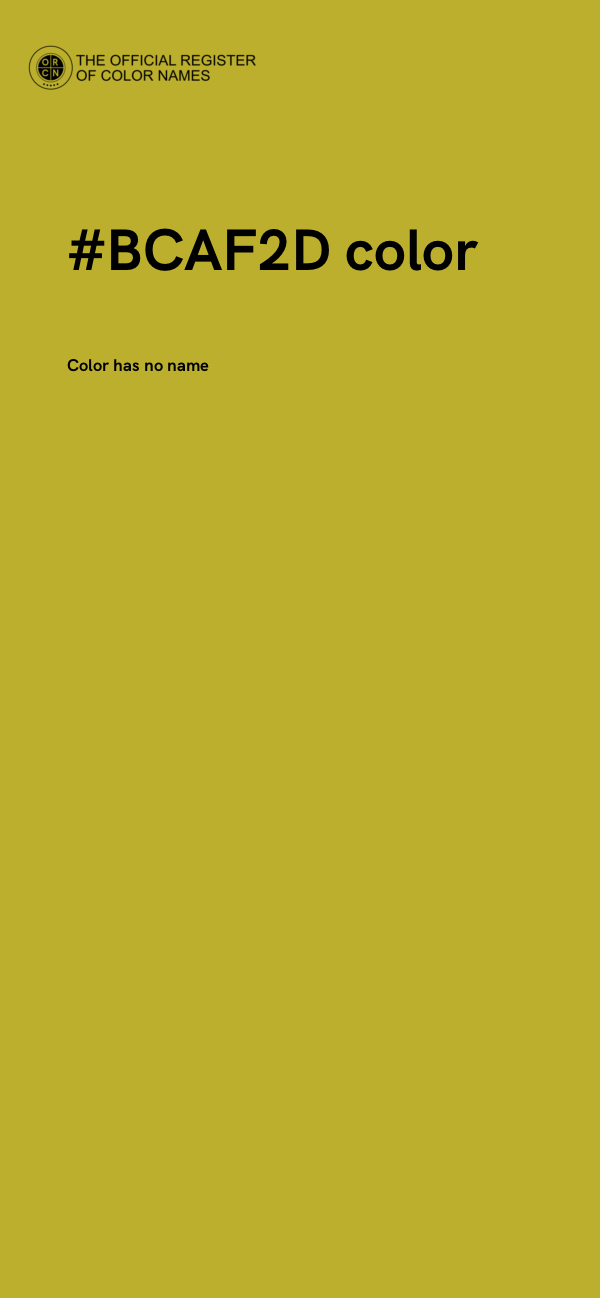#BCAF2D color image