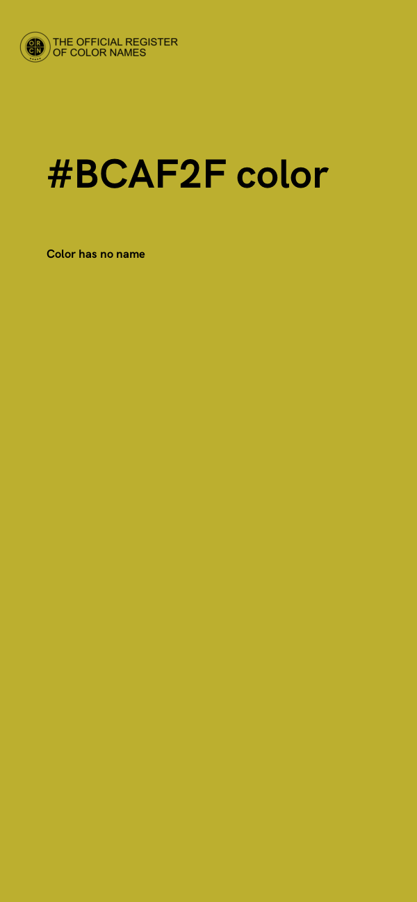 #BCAF2F color image