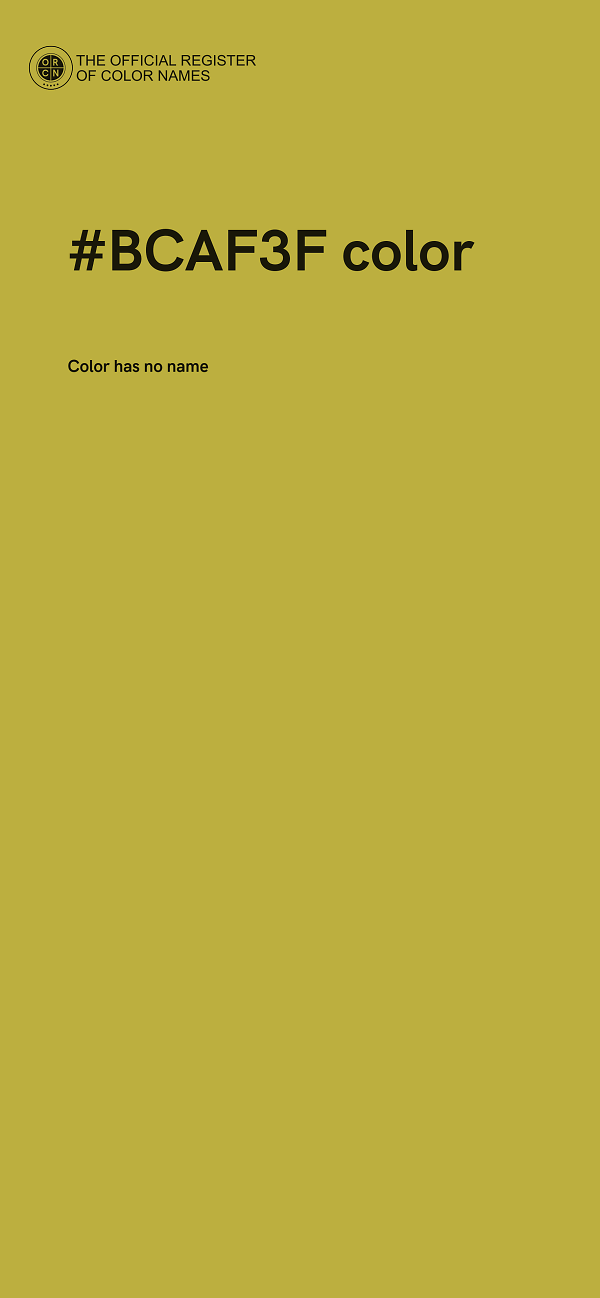 #BCAF3F color image
