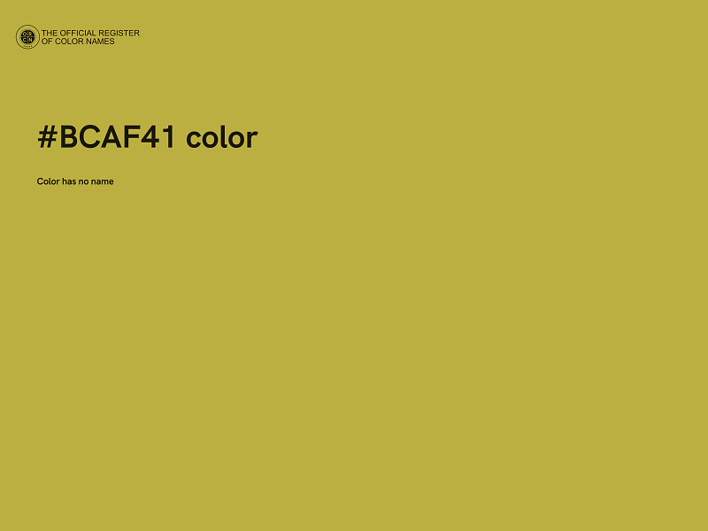 #BCAF41 color image