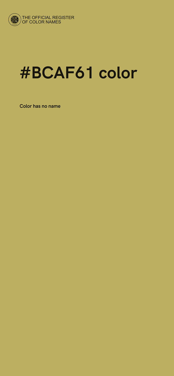 #BCAF61 color image