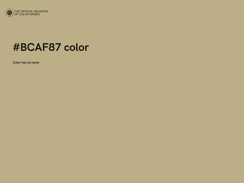 #BCAF87 color image