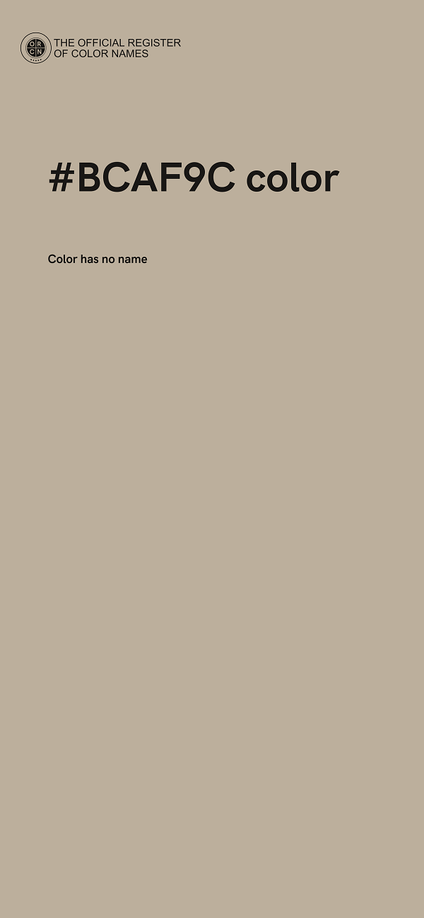 #BCAF9C color image