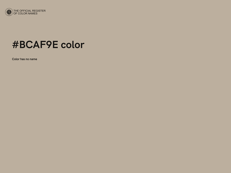 #BCAF9E color image