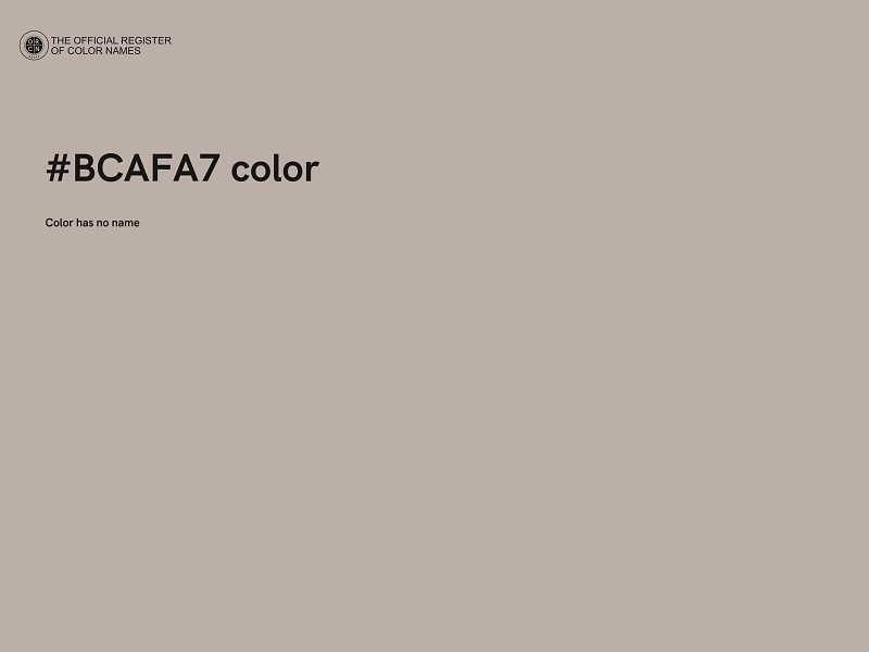 #BCAFA7 color image