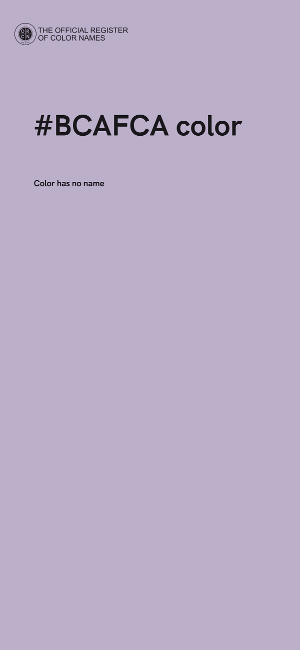 #BCAFCA color image