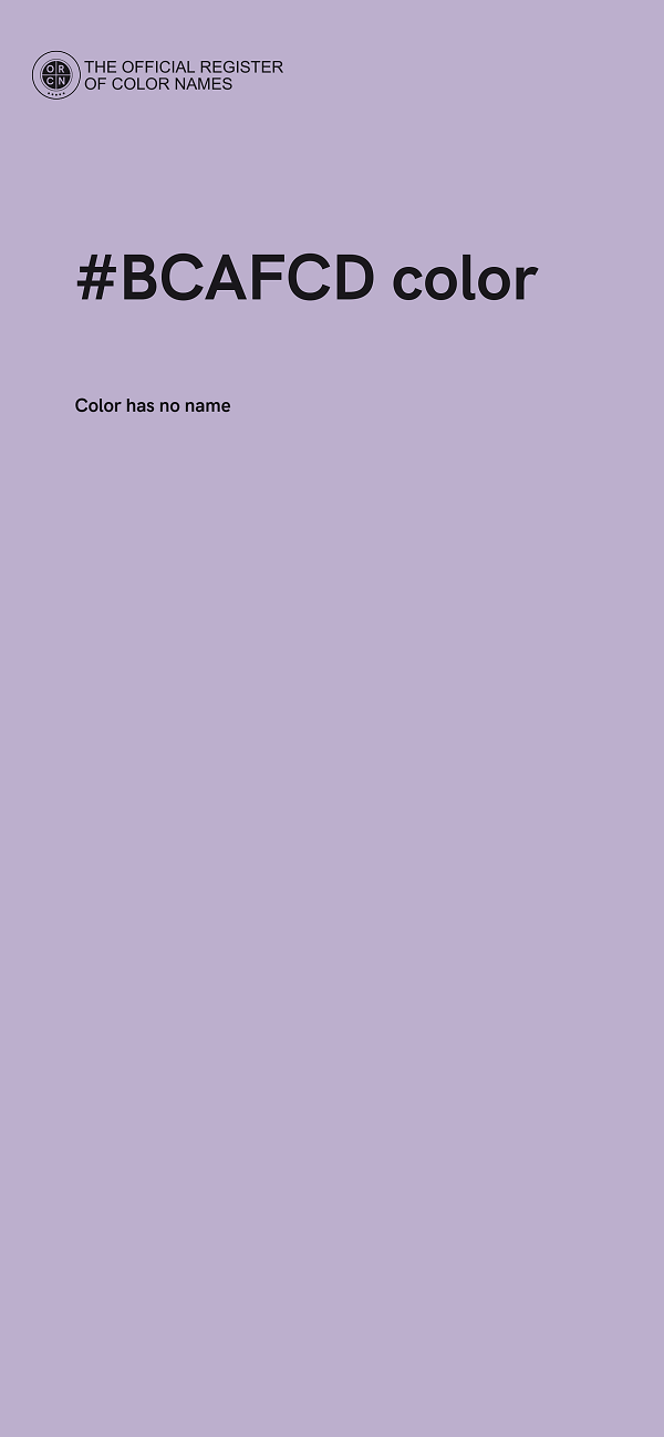 #BCAFCD color image