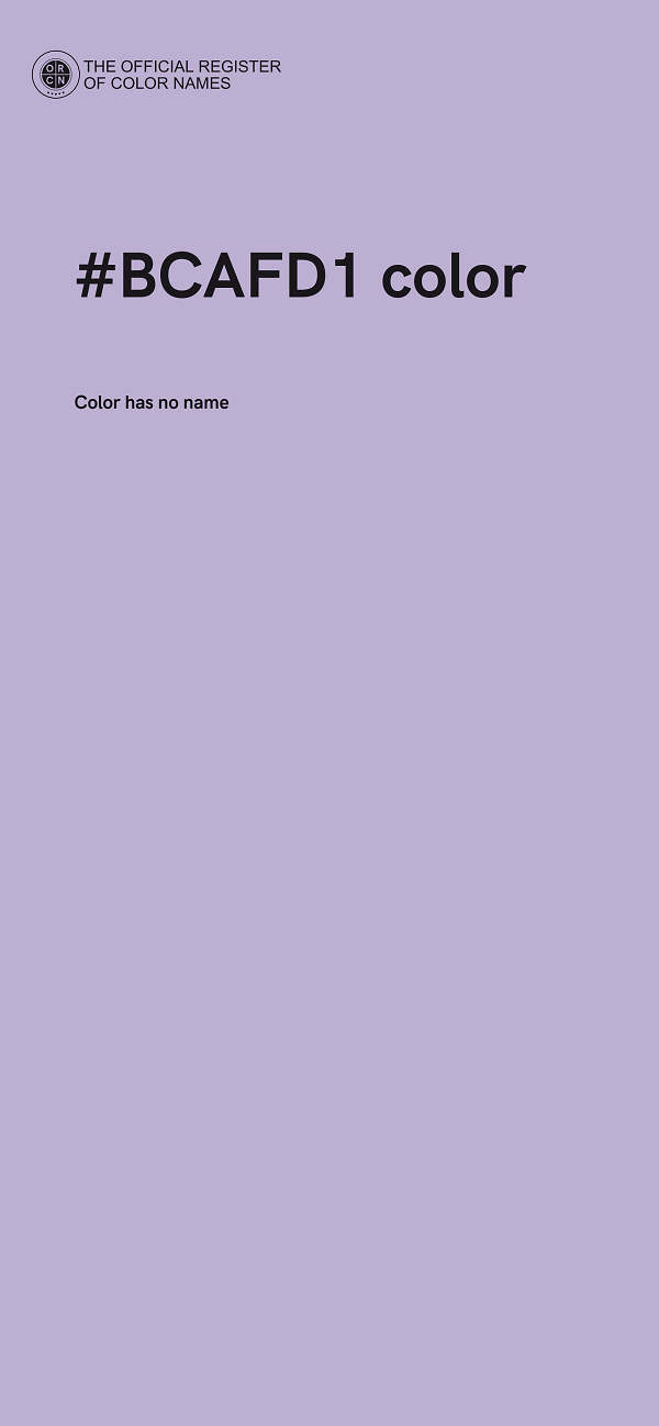#BCAFD1 color image