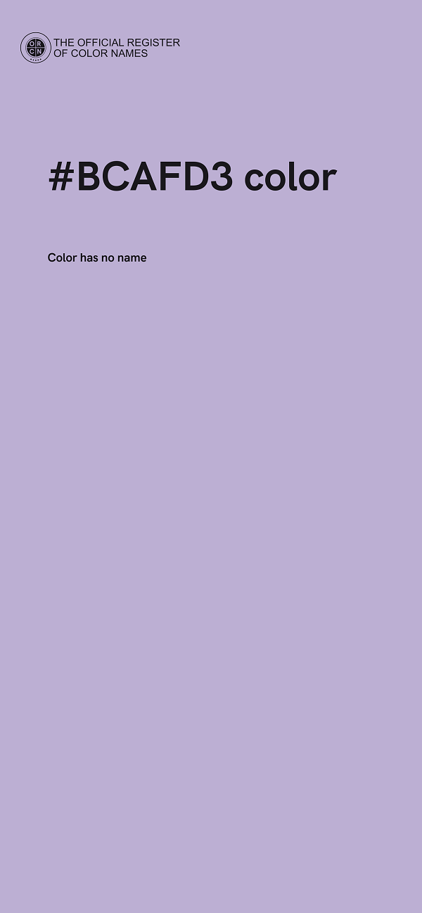 #BCAFD3 color image