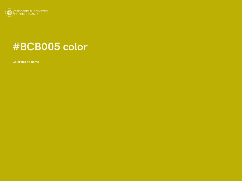 #BCB005 color image