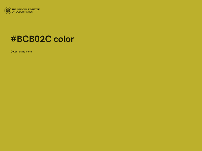 #BCB02C color image