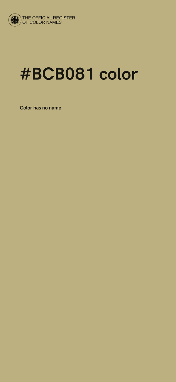 #BCB081 color image