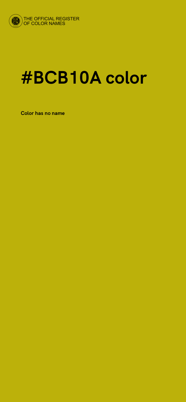 #BCB10A color image