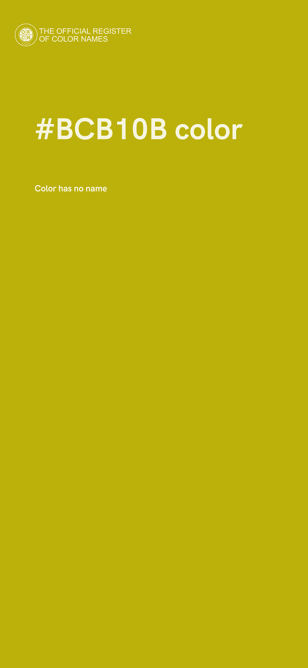 #BCB10B color image