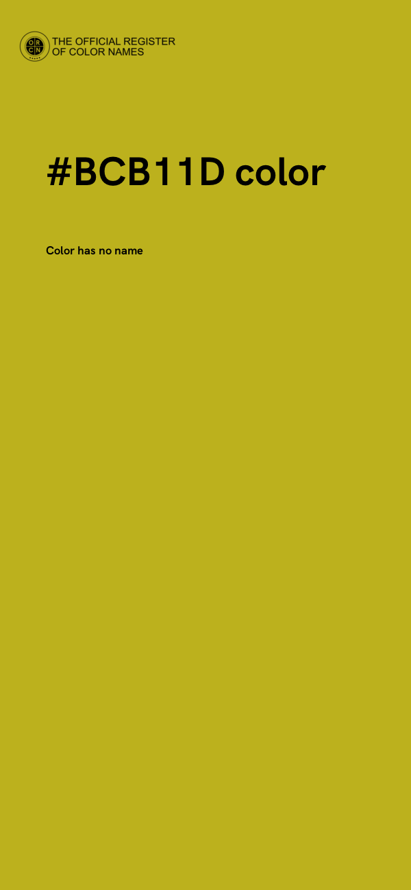 #BCB11D color image