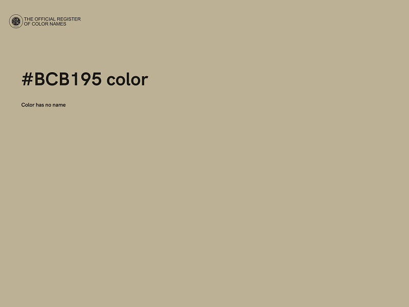 #BCB195 color image