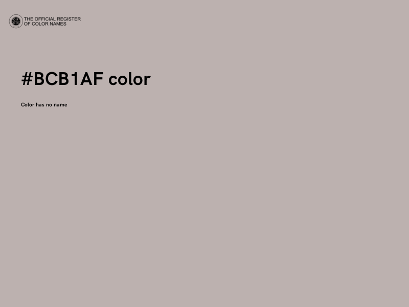 #BCB1AF color image