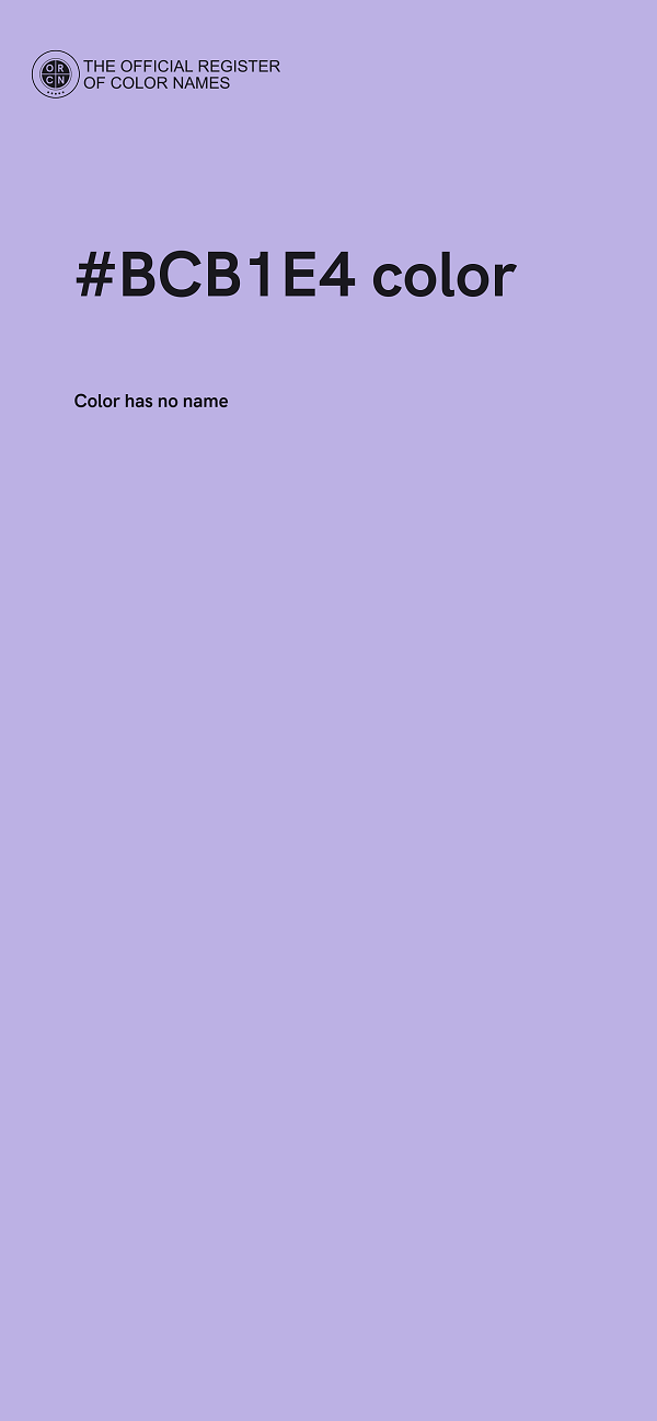#BCB1E4 color image