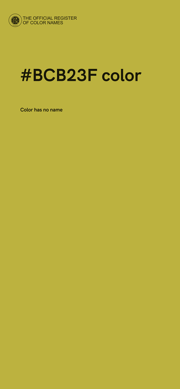 #BCB23F color image