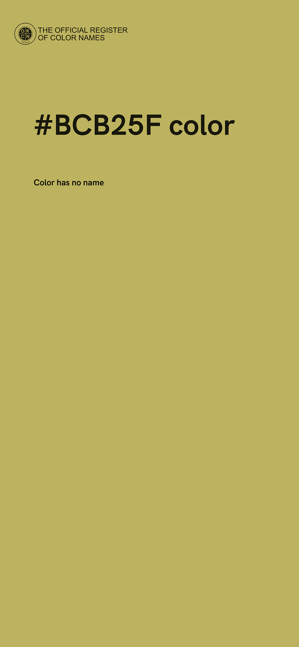 #BCB25F color image