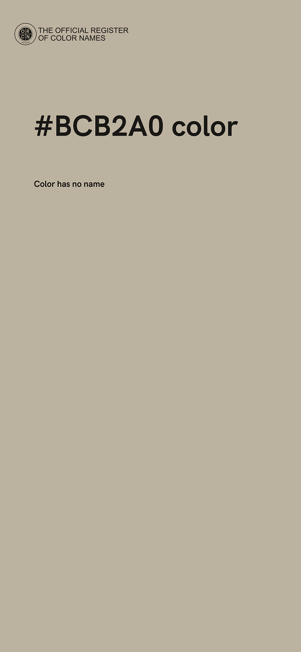 #BCB2A0 color image
