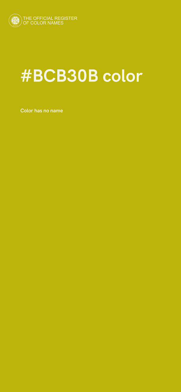 #BCB30B color image