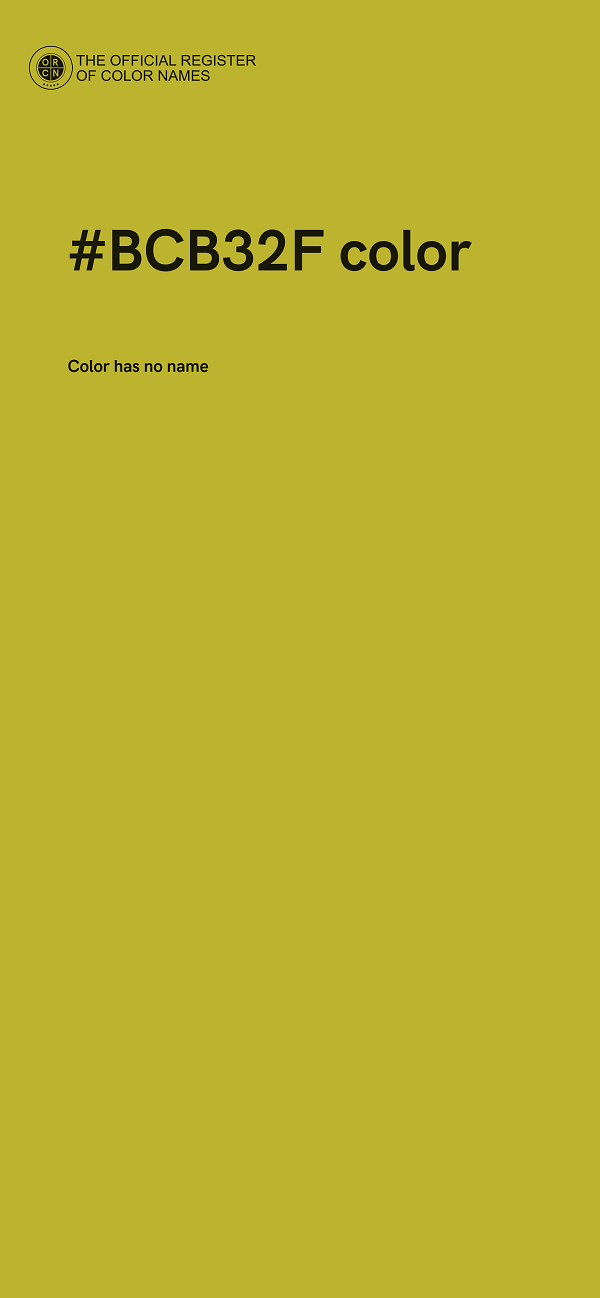 #BCB32F color image