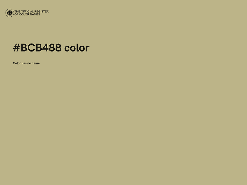 #BCB488 color image