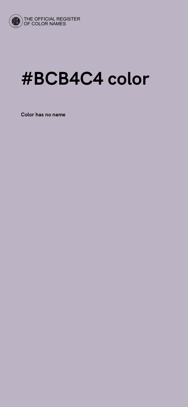 #BCB4C4 color image