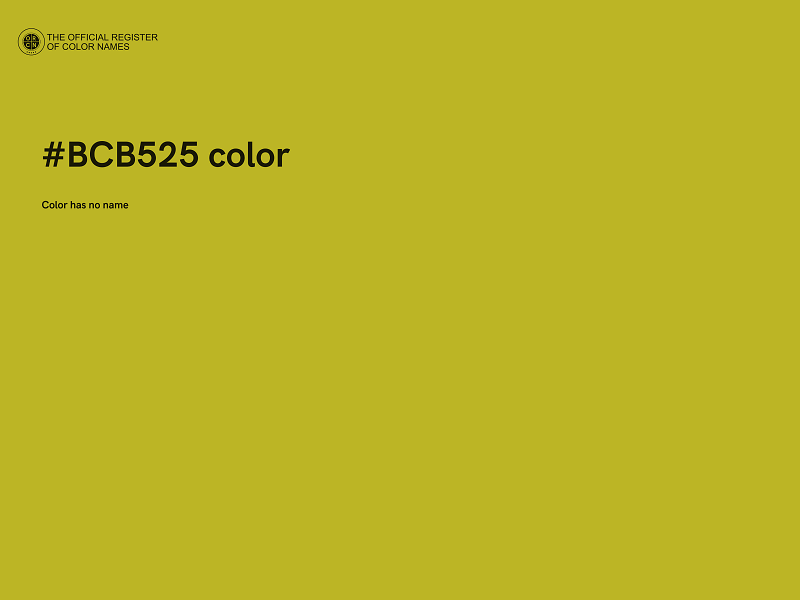 #BCB525 color image