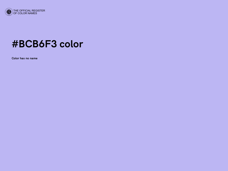 #BCB6F3 color image