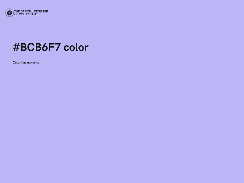 #BCB6F7 color image