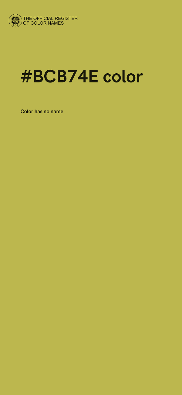 #BCB74E color image