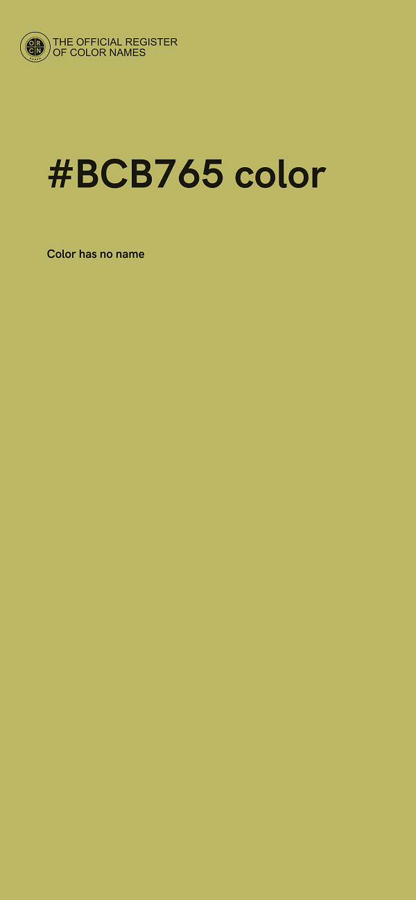 #BCB765 color image