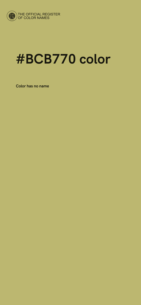 #BCB770 color image