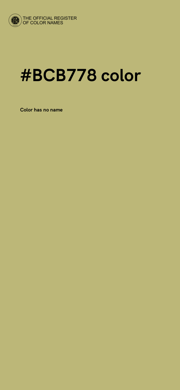 #BCB778 color image