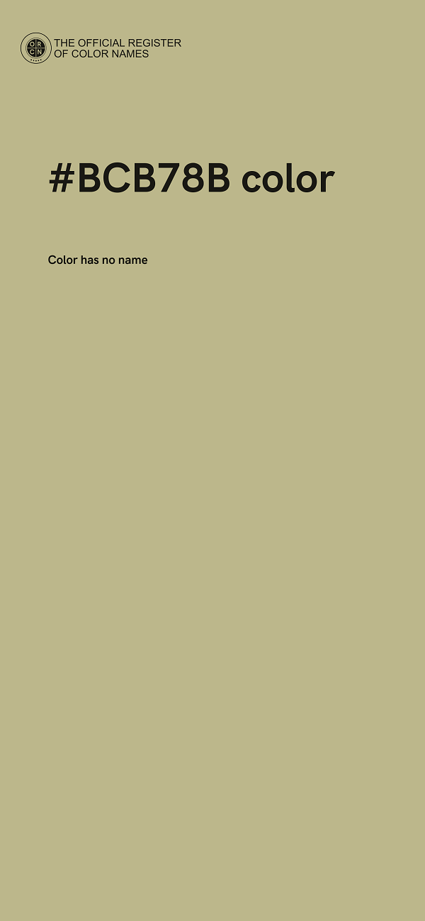 #BCB78B color image