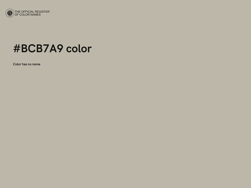 #BCB7A9 color image