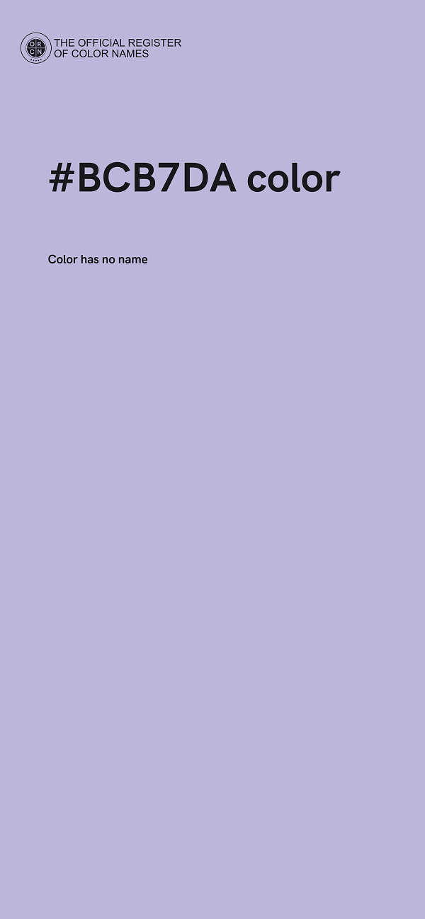 #BCB7DA color image