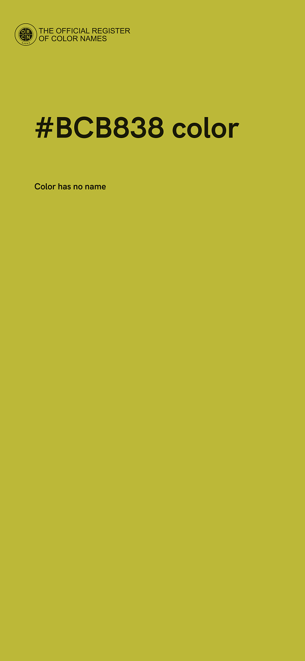 #BCB838 color image