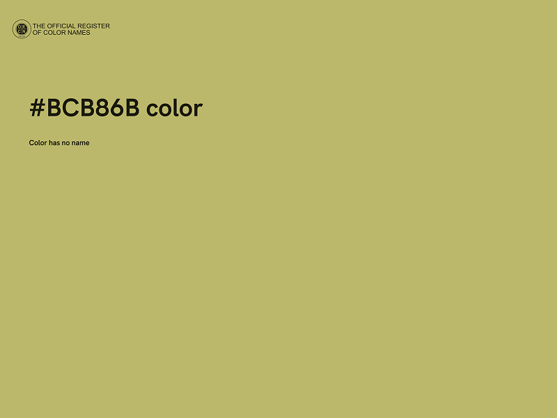 #BCB86B color image