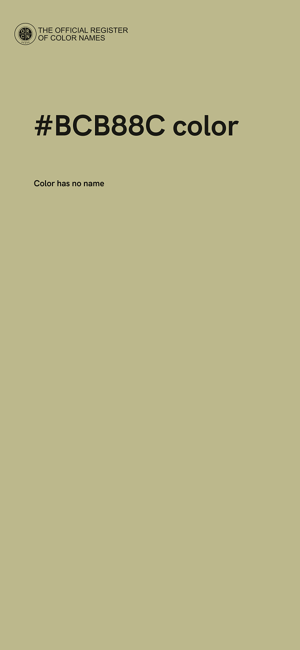 #BCB88C color image