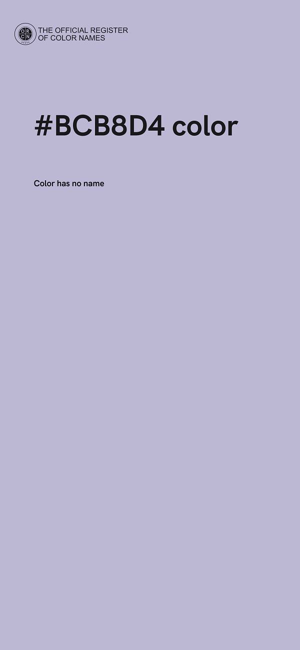 #BCB8D4 color image
