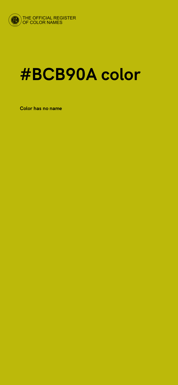 #BCB90A color image