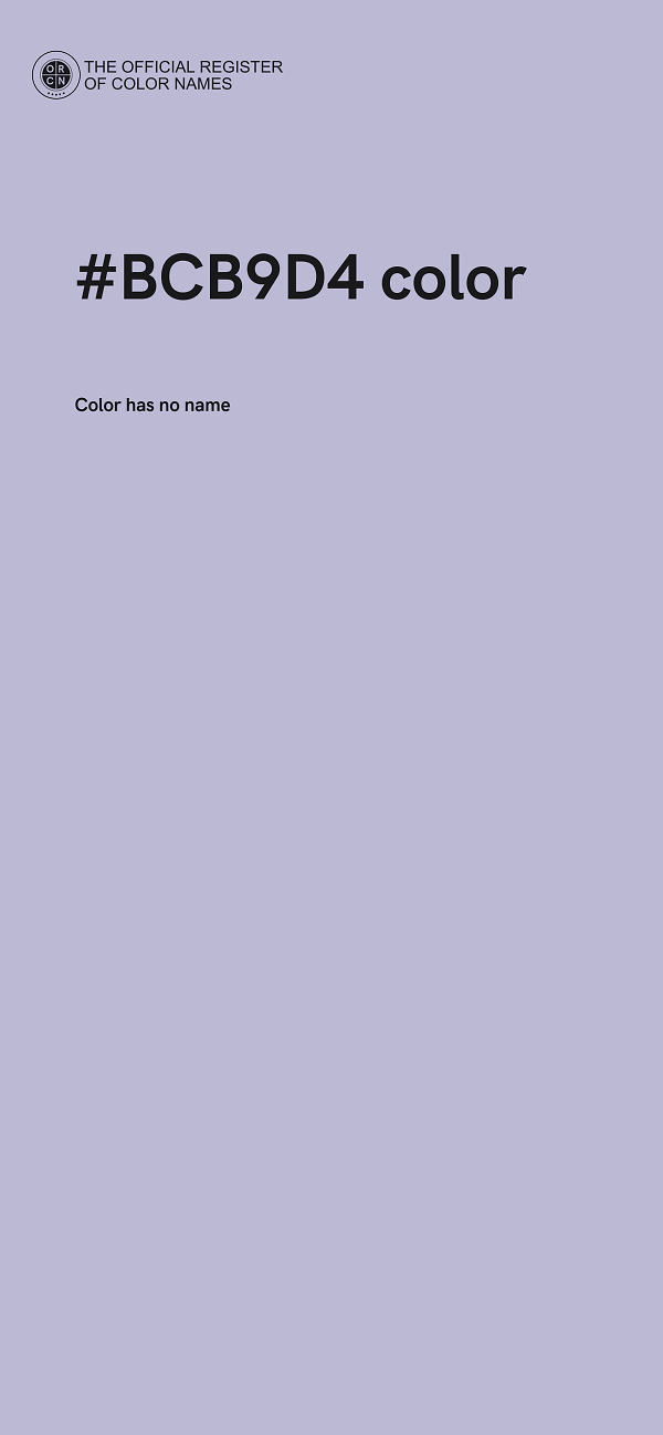 #BCB9D4 color image